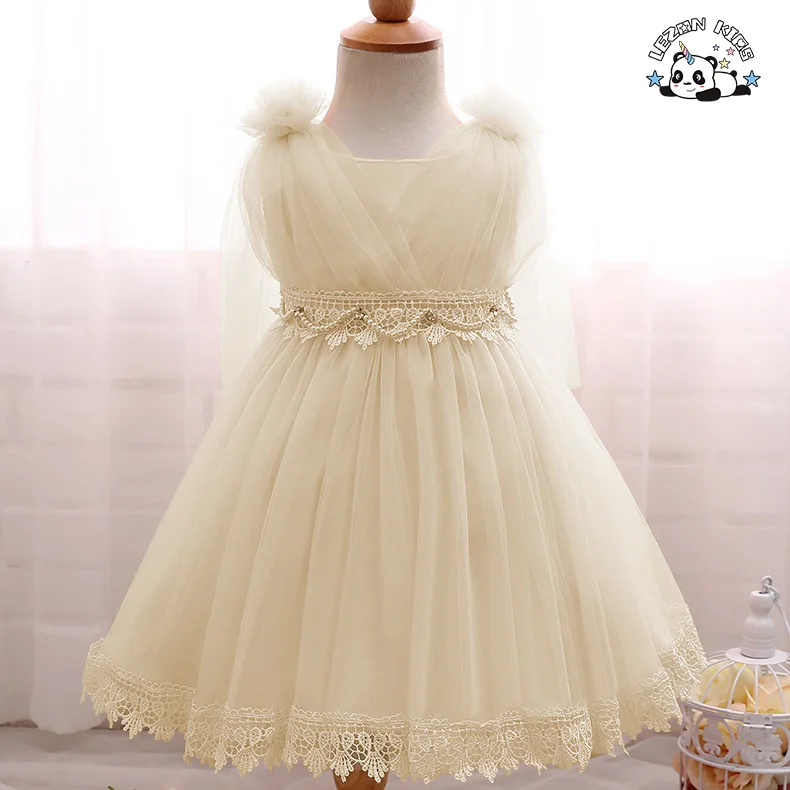 LEZONKIDS - New Fashion Sequin Flower Princess Dress Kids Birthday Wedding Toddler Baby Girls Clothes Children Clothing Dress for Kids